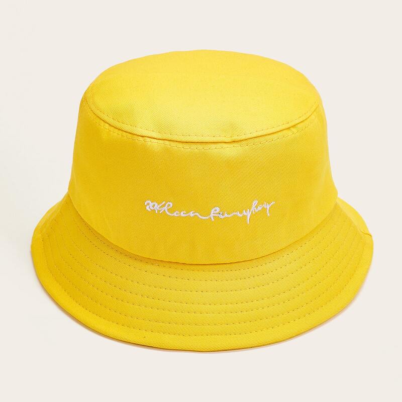

Slogan Graphic Bucket Hat, Yellow