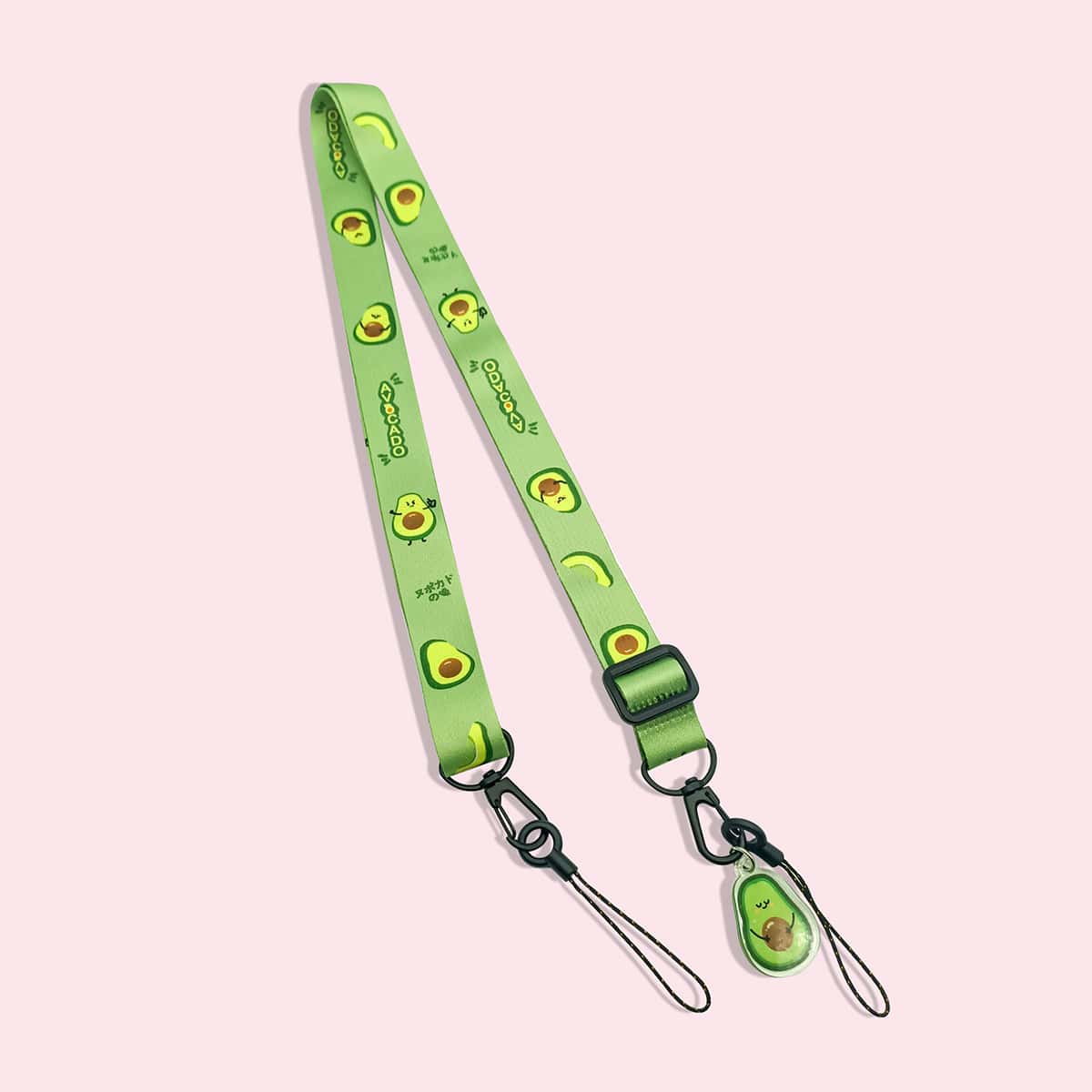 

1pc Cartoon Graphic Phone Lanyard, Green