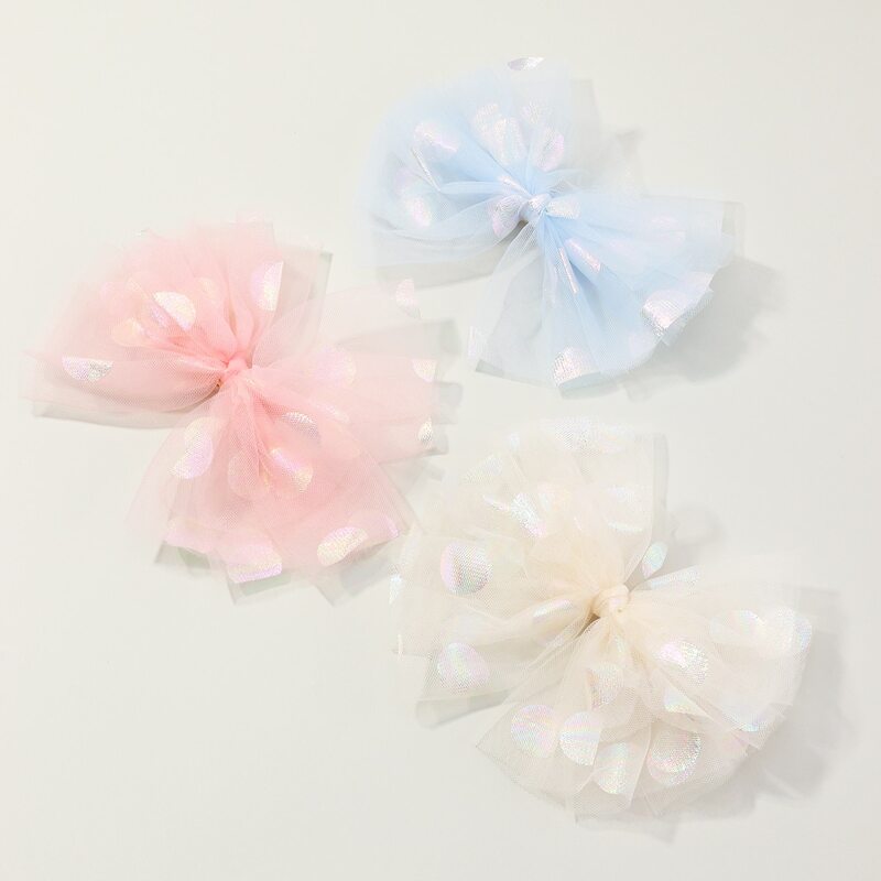 

3pcs Bow Decor Hair Clip, Multicolor