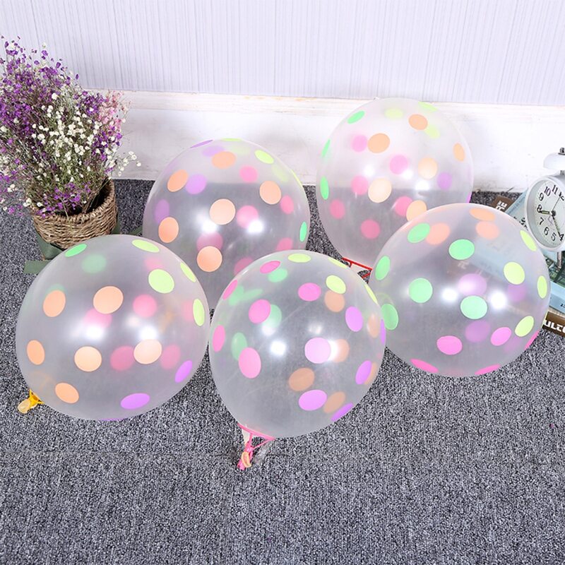 

20pcs Polka Dot Balloon Set, Clear