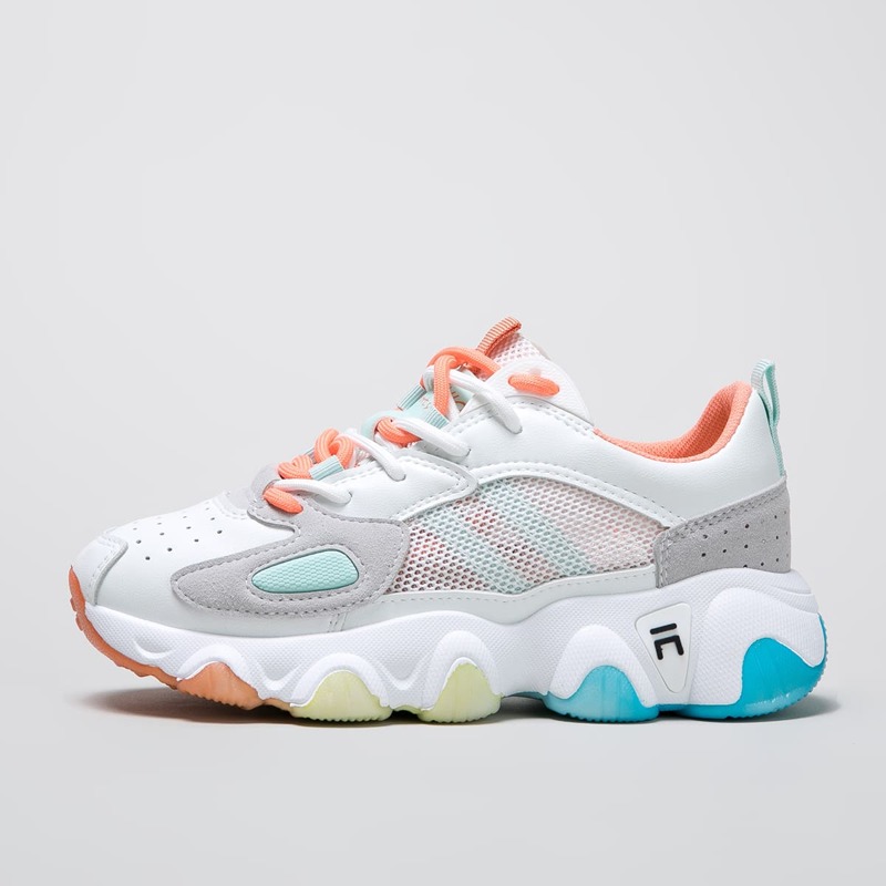 

Lace-up Front Color Block Chunky Sneakers, Multicolor