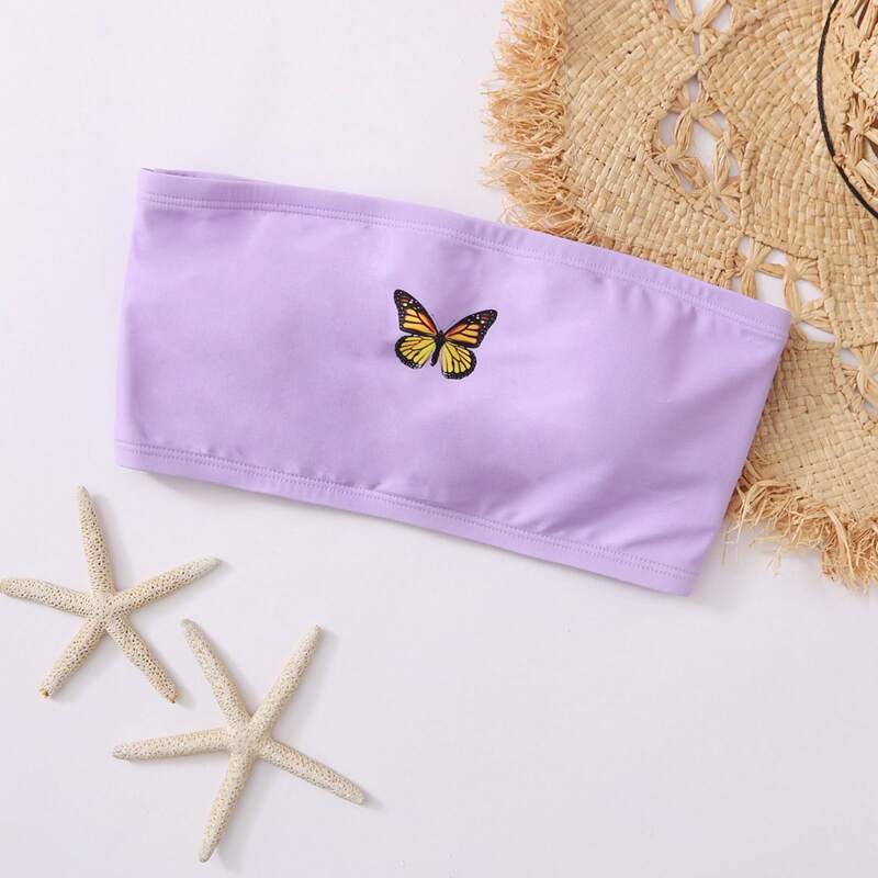 

Butterfly Bikini Bandeau, Lilac purple