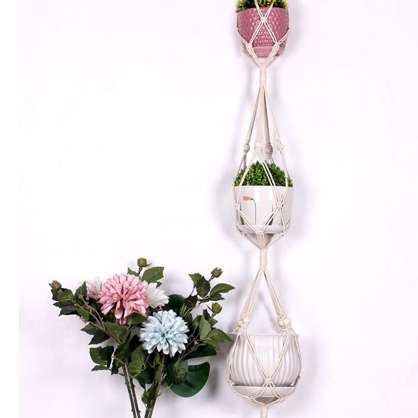 

1pc 3 Layer Woven Wall Decor, Beige