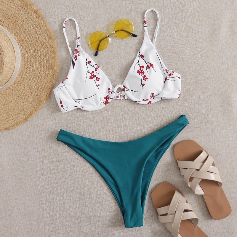 

Floral Cheeky Bikini Swimsuit, Multicolor