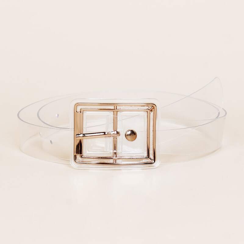 

Clear Square Buckle Belt