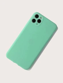 1pc Solid Case Compatible With iPhone - Mint Green - View 2