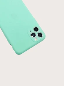 1pc Solid Case Compatible With iPhone - Mint Green - View 3