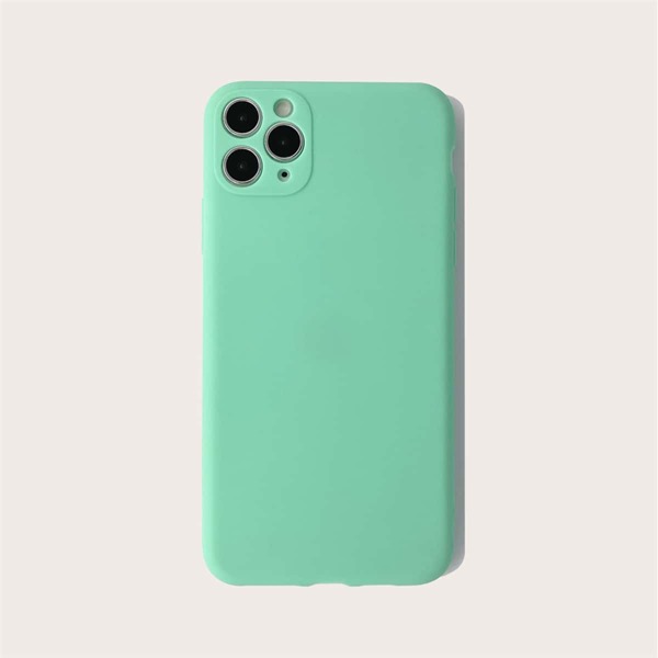 

1pc Solid iPhone Case, Mint green