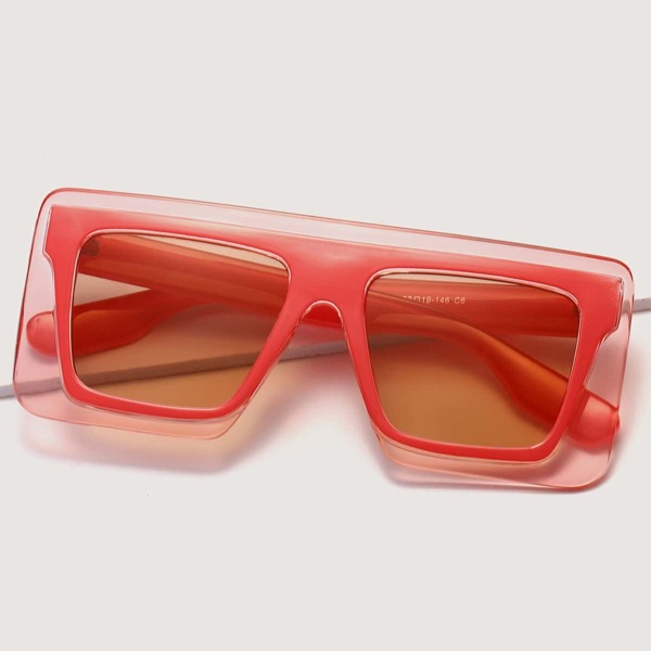 

Flat Top Tinted Lens Sunglasses, Pink