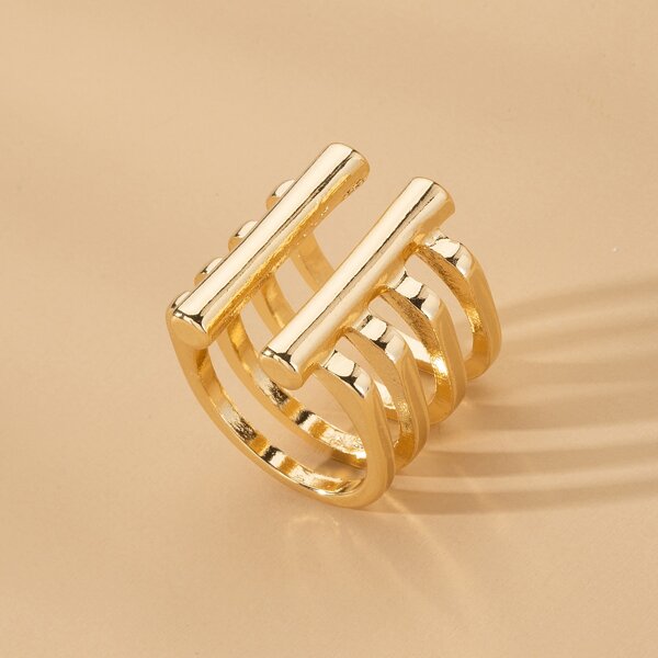 

Hollow Out Cuff Ring, Gold