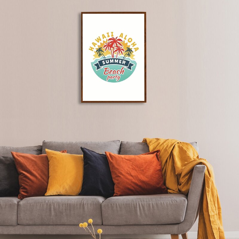 

Coconut Tree Print Wall Print Without Frame, Multicolor