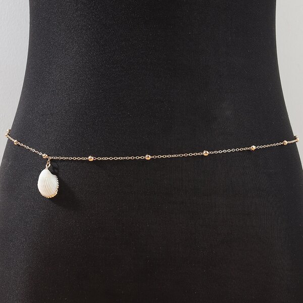 

Shell Charm Waist Chain, Gold