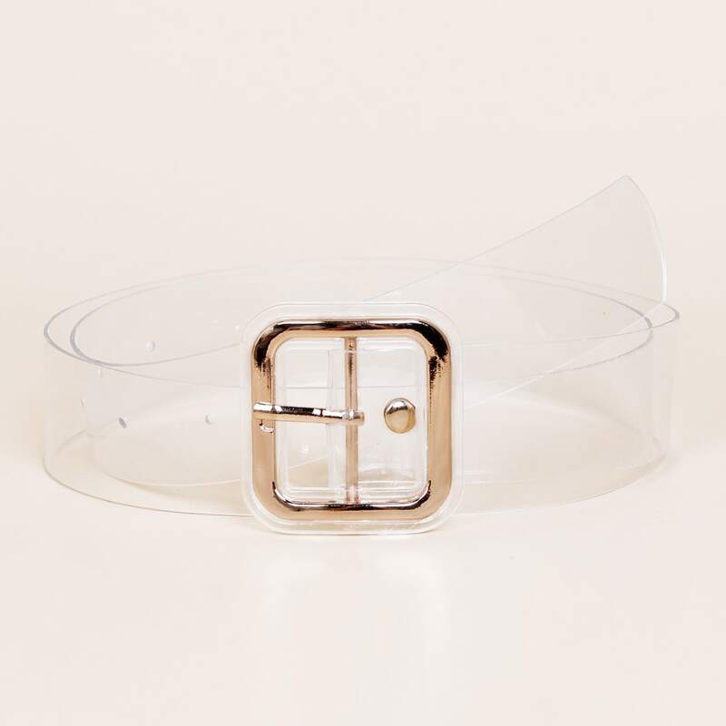 

Clear Square Buckle Belt