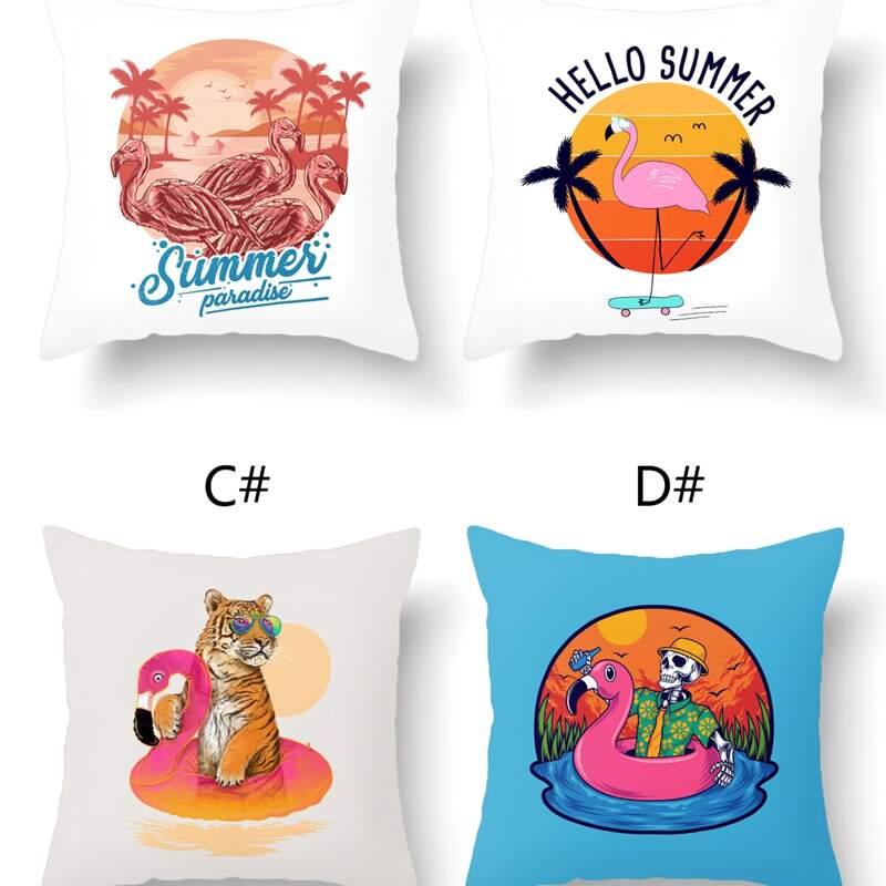 

1pc Cartoon Graphic Cushion Cover Without Filler, Multicolor