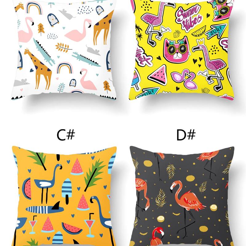 

1pc Cartoon Graphic Cushion Cover Without Filler, Multicolor