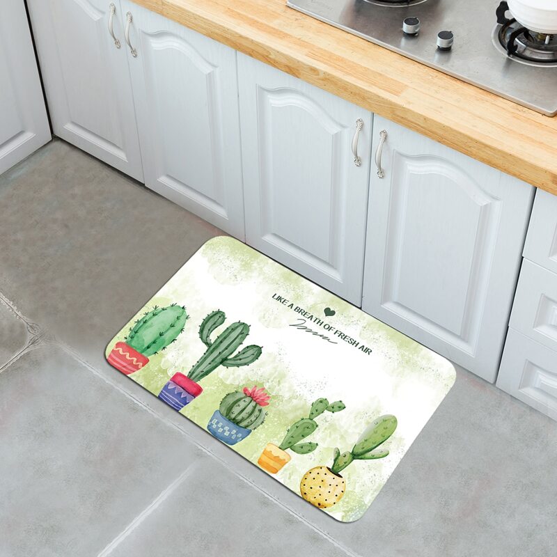 

Cactus Print Door Mat, Multicolor