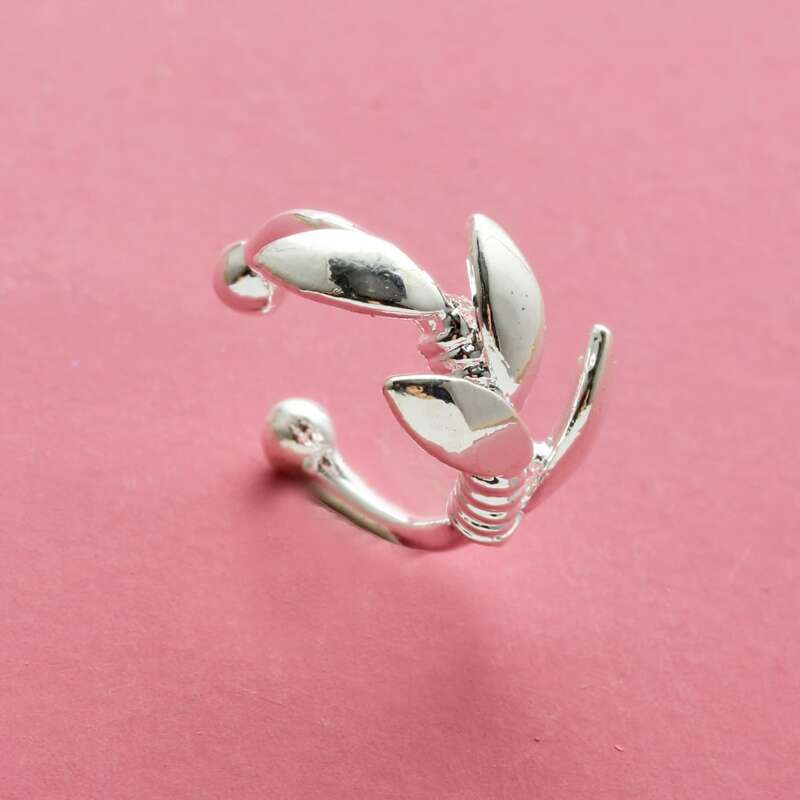 

Leaf Design Ear Cuff, Silver