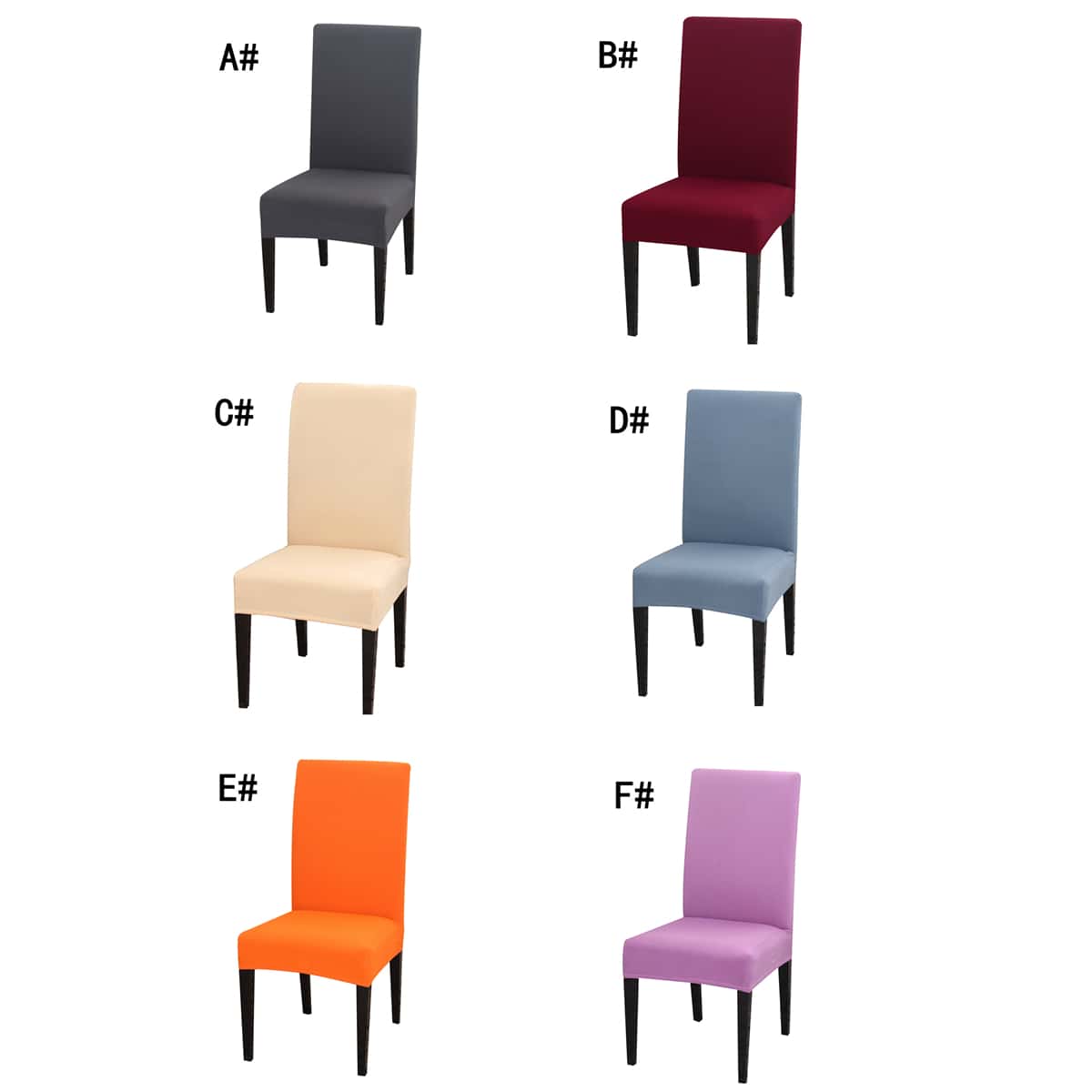 

1pc Solid Stretchy Chair Cover, Multicolor