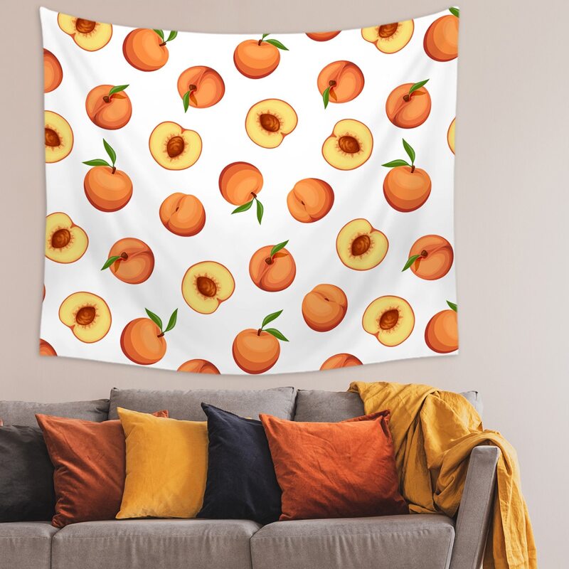 

Peach Print Tapestry, Multicolor