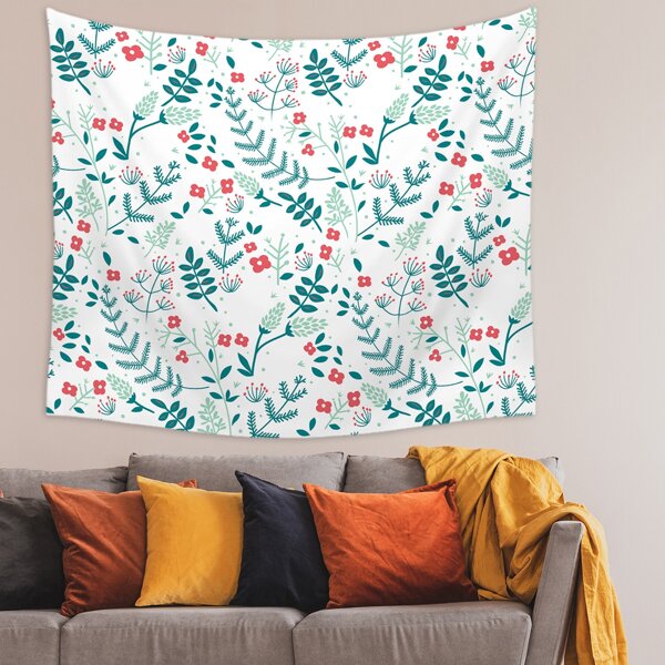 

Plant Print Tapestry, Multicolor