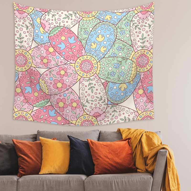 

Flower Print Tapestry, Multicolor