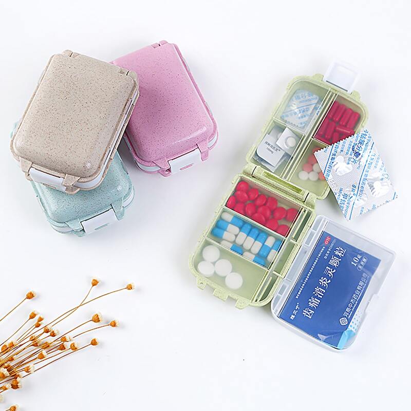 

1pc Portable Pill Storage Box, Multicolor