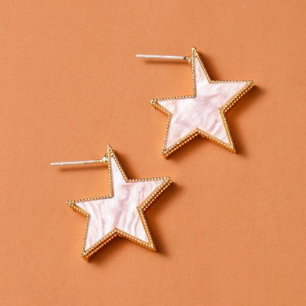 

Star Stud Earrings, Pink