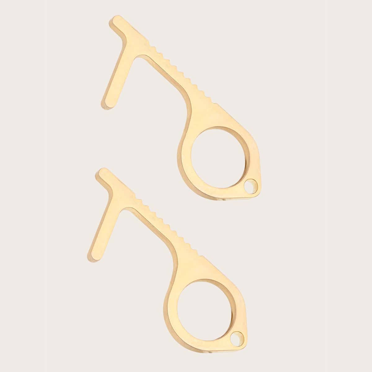 

2pcs Multifunction Contactless Door Opener, Gold