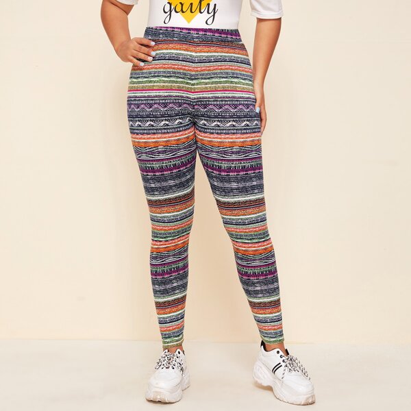 

Plus Tribal Leggings, Multicolor