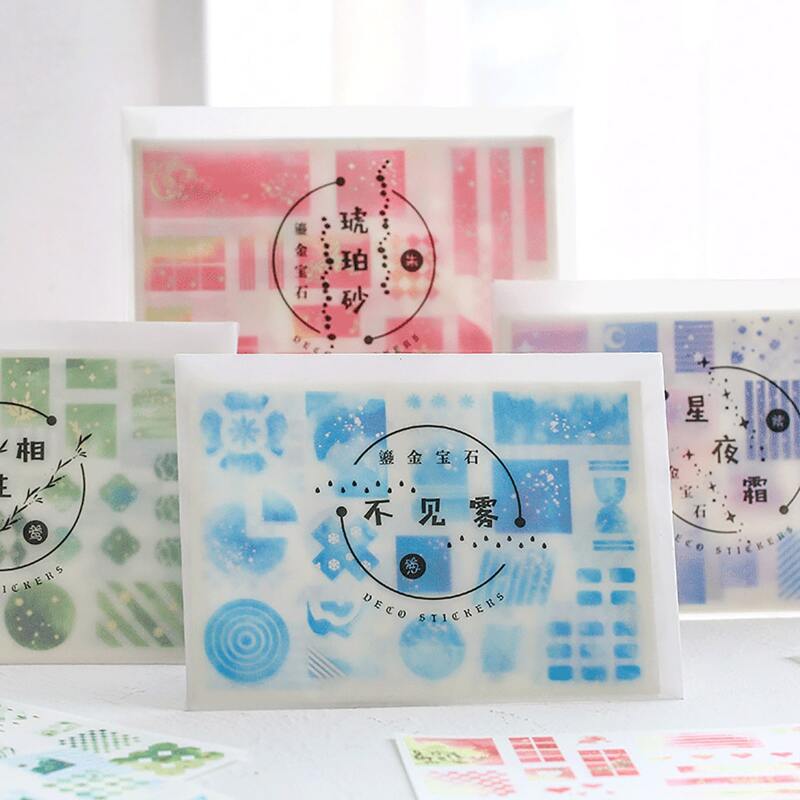 

8sheets Mixed Pattern Sticker, Multicolor