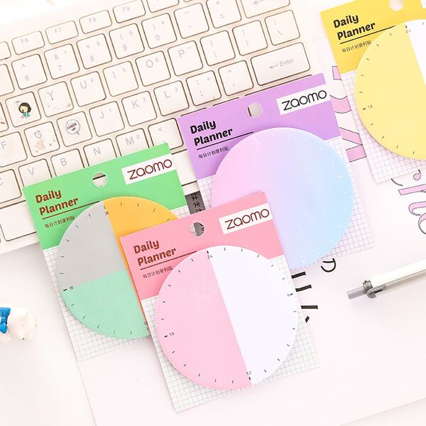 

6packs Clock Design Random Sticky Note, Multicolor