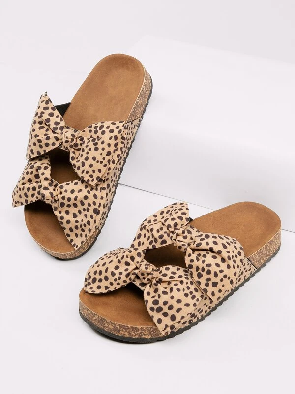 footbed sandals with bow
