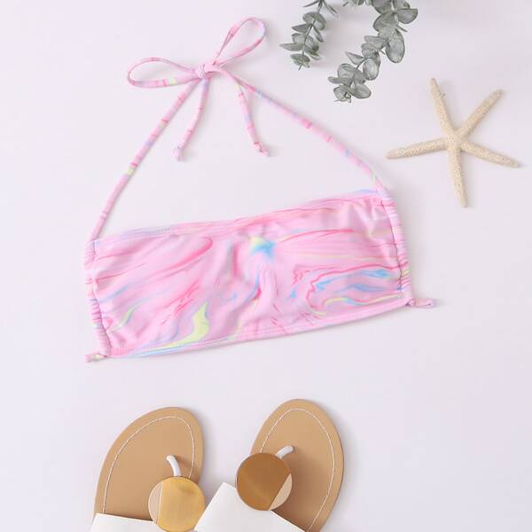 

Self Tie Bikini Top, Baby pink