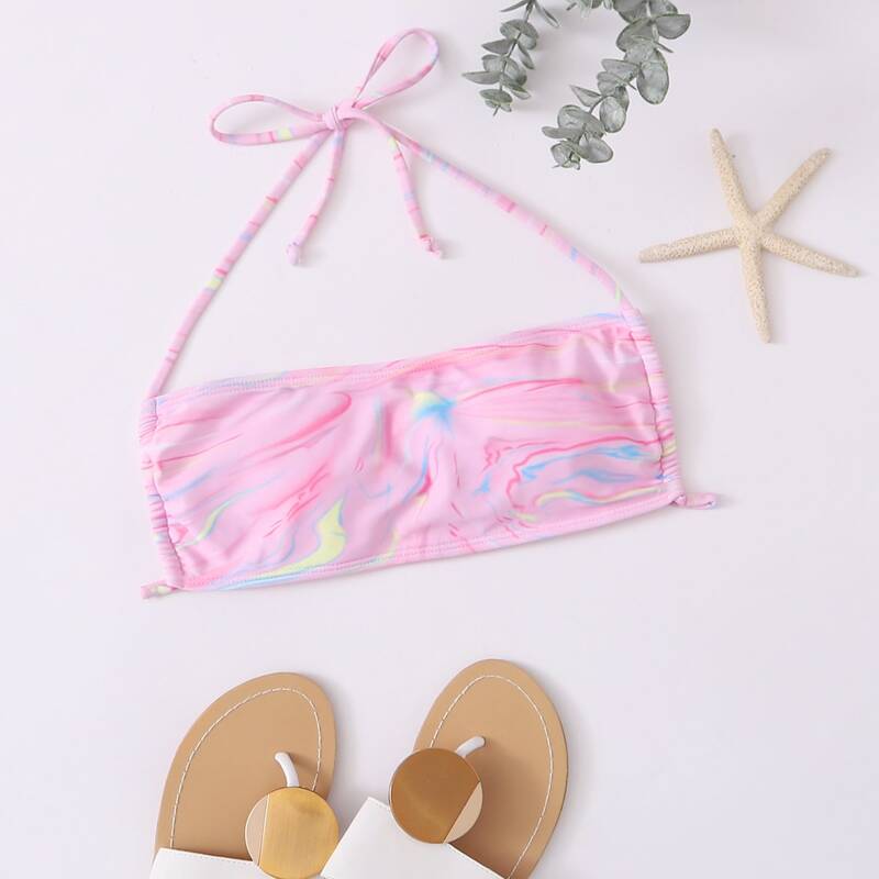 

Self Tie Bikini Top, Baby pink