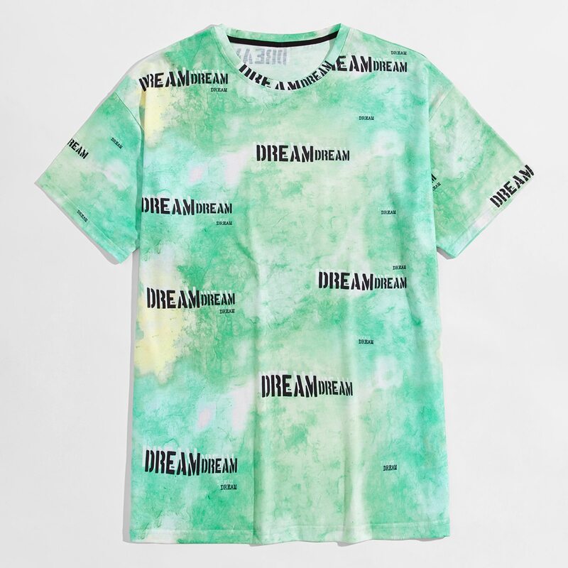 

Guys Letter & Tie Dye Tee, Multicolor