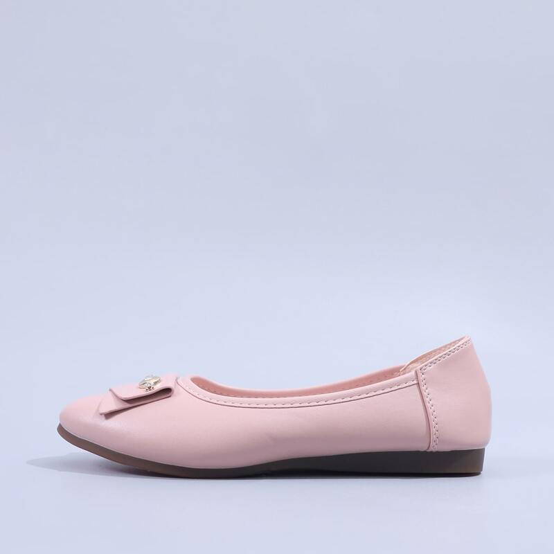 Metal Decor Slip On Flats, Pink