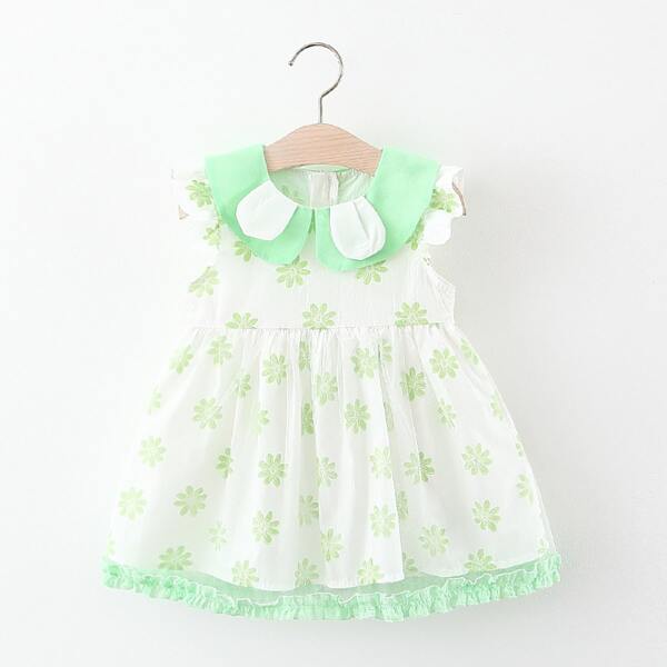 

Платье с цветочным принтом для девочек, Белый