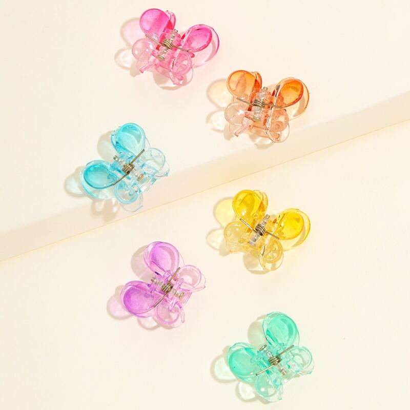 

6pcs Butterfly Hair Claw, Multicolor