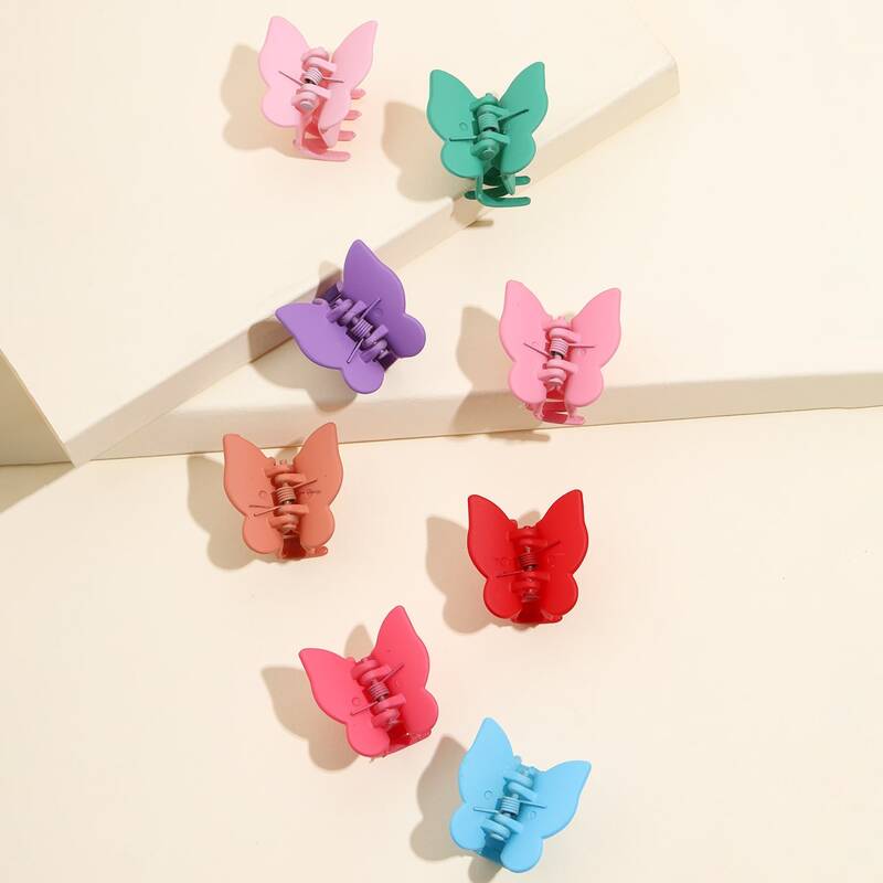 

8pcs Butterfly Hair Claw, Multicolor