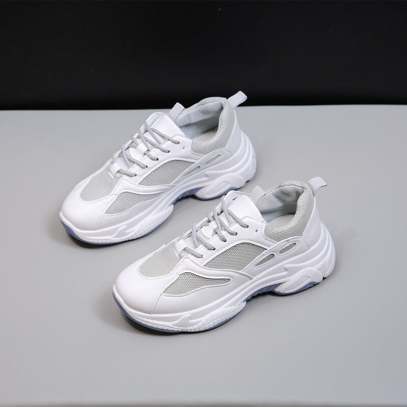 

Lace-up Chunky Sneakers, White