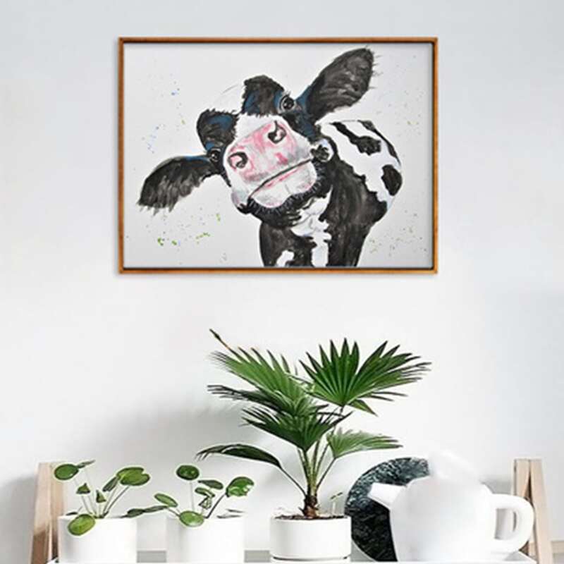 

Cow Wall Print Without Frame, Multicolor