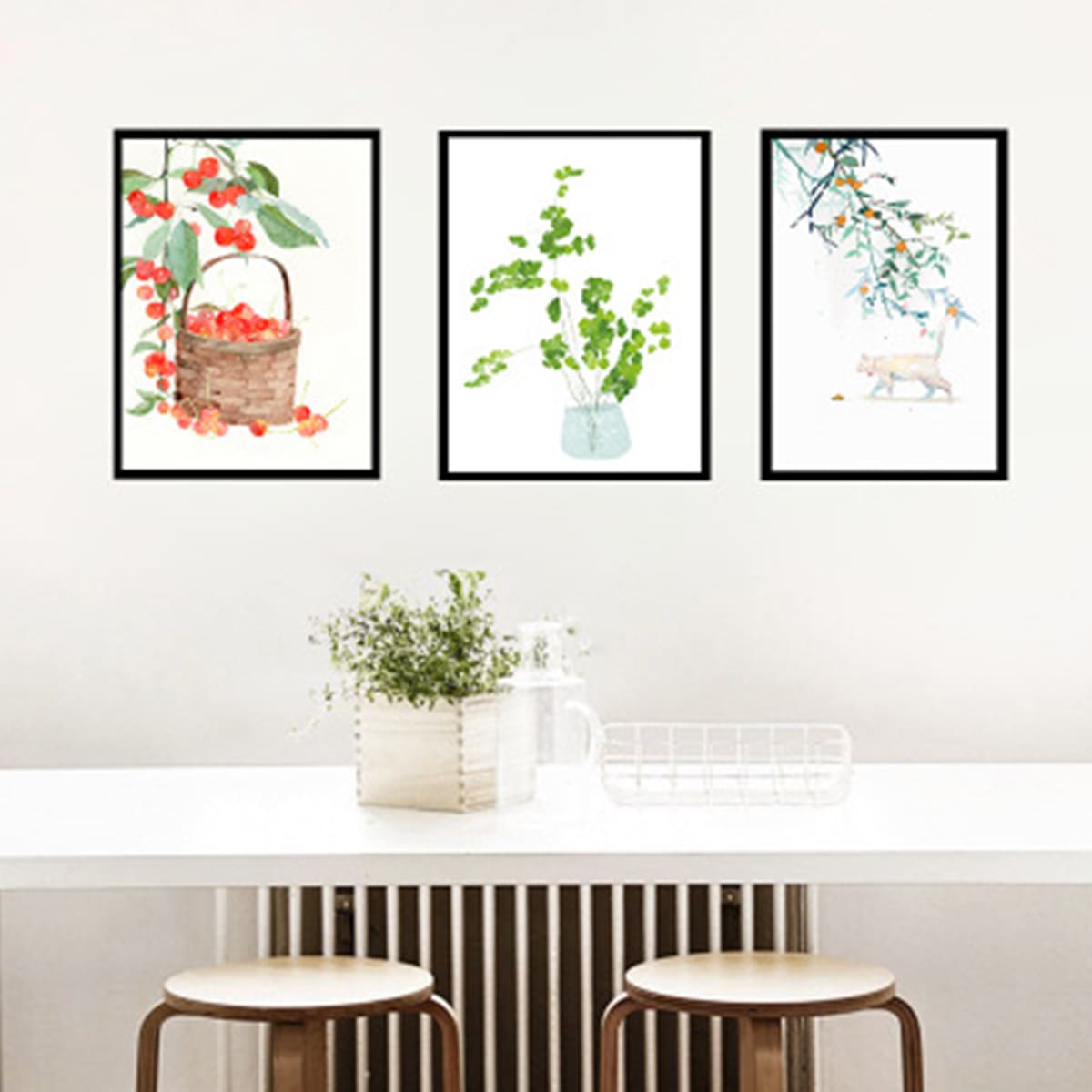 

1pc Plants Wall Print Without Frame, Multicolor