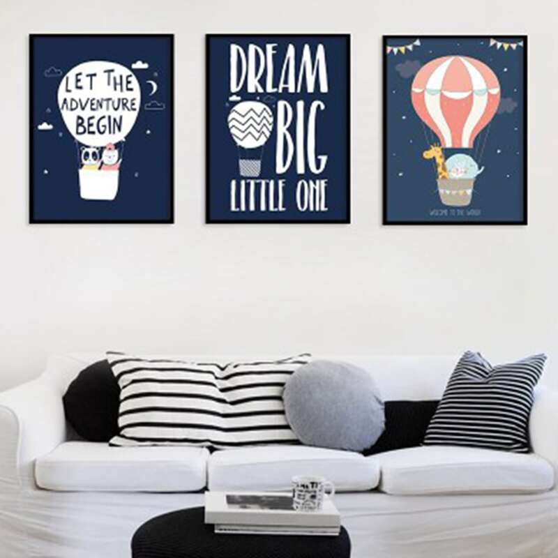 

1pc Balloon Wall Print Without Frame, Multicolor