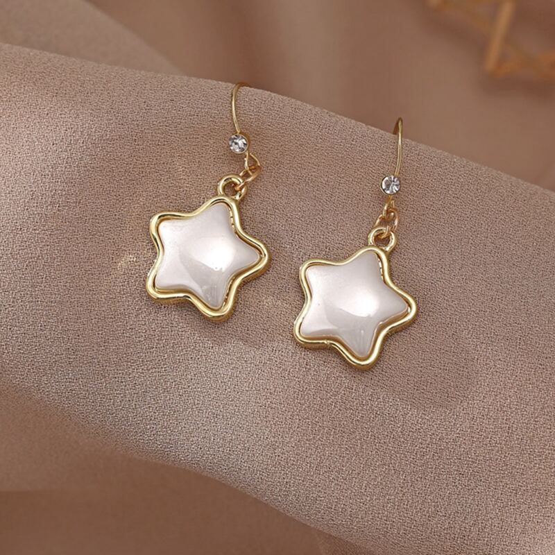 

Star Charm Drop Earrings, Gold