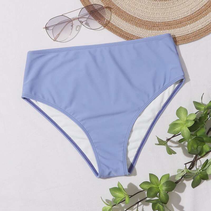 

High Waist Blue Bikini Bottom, Dusty blue