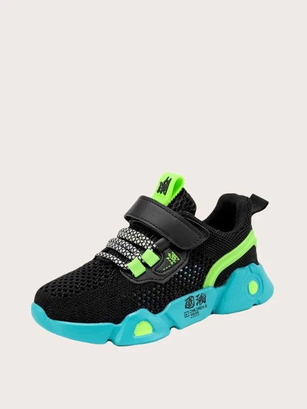 Boys Lace Up Front Low Top Knit Sneakers Shein Usa