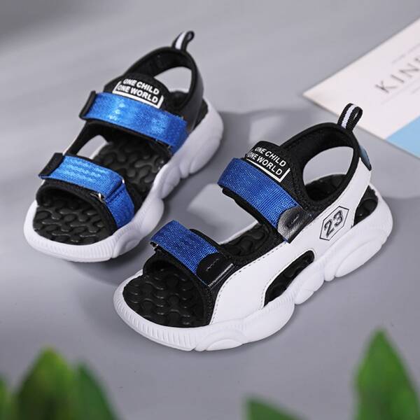 

Boys Velcro Strap Non-slip Sandals, Royal blue