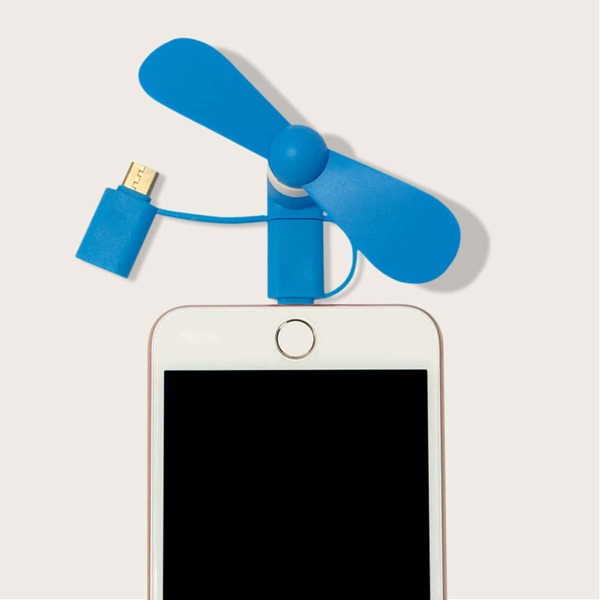 

3 In 1 Mini Mobile Phone USB Fan, Blue