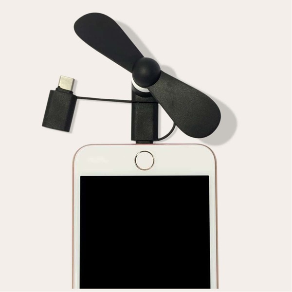 

3 в 1 мини мобильный телефон USB-вентилятор, Чёрный
