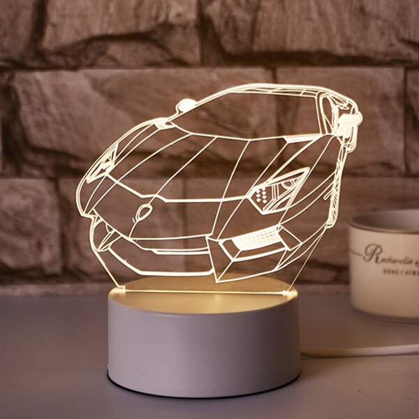 

Ночной свет USB в форме машины 3D, Многоцветный